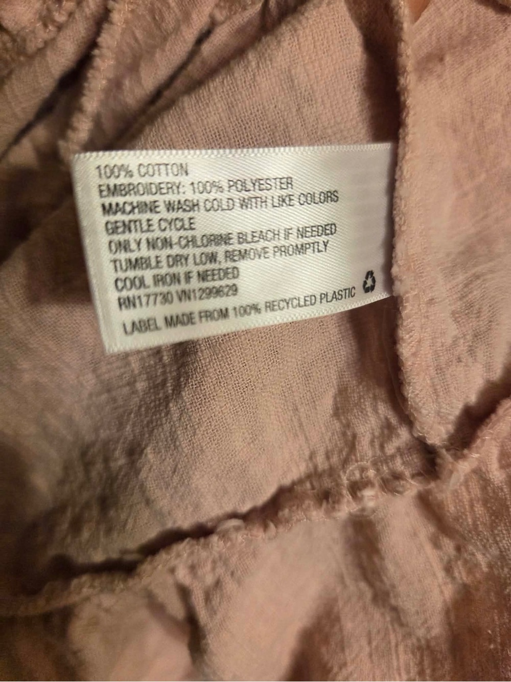 Knox Rose Light Peachy Cream Floral Embroidered Top - Picture 3 of 7